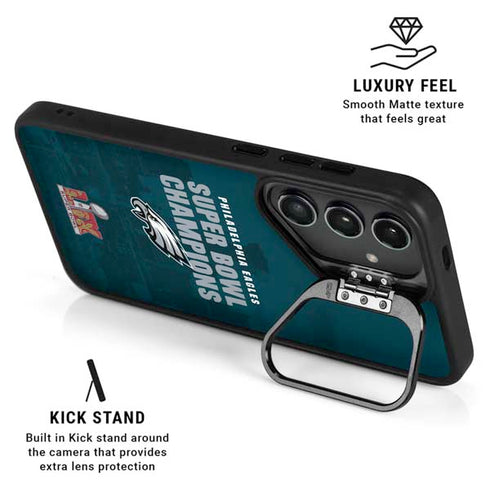 NFL Philadelphia Eagles Super Bowl LIX Champions Galaxy S25 Kickstand Case